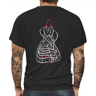 Sufism Calligraphy Gift Sufi Mevlevi Mens Back Print T-shirt | Favorety CA