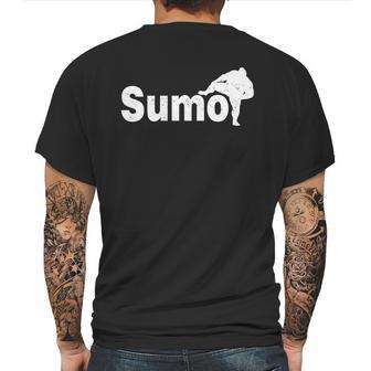 Sumo Japanese Fighter Logo Mens Back Print T-shirt | Favorety