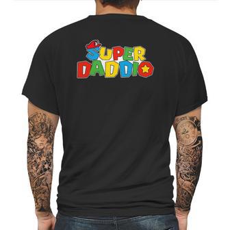 Super-Daddio Funny Dad Daddy Father Video Game Lovers Mens Back Print T-shirt | Favorety