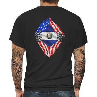 Super Salvadoran Heritage El Salvador Roots Usa Flag Mens Back Print T-shirt | Favorety UK