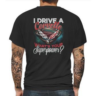 Superpower Corvette Mens Back Print T-shirt | Favorety CA