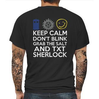 Superwholock T Shirts - Keep Calm Grab The Salt Dont Blink Mens Back Print T-shirt | Favorety DE