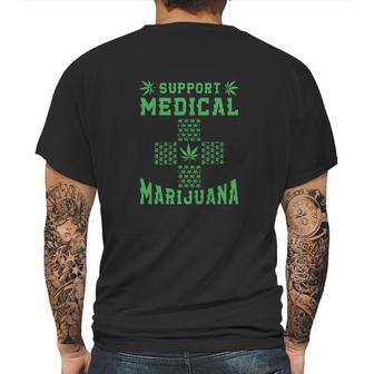 Support Medical Marijuana Mens Back Print T-shirt | Favorety DE