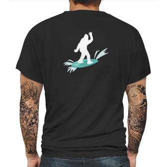 Surfing Bigfoot In Hawaii Aloha Tiki Bar Luau Party Mens Back Print T-shirt | Favorety