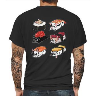 Sushi French Bulldog Funny By Huebucket Mens Back Print T-shirt | Favorety UK