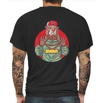 Swag Pit Bull Bulldog Mens Back Print T-shirt | Favorety UK