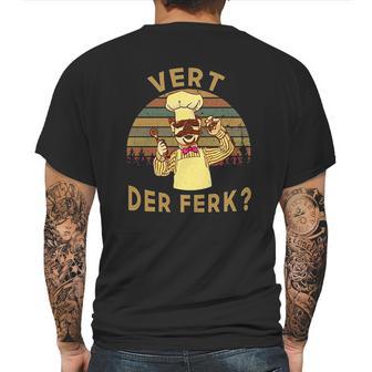 Swedish-Chef Vert-Der-Ferk Vintage Mens Back Print T-shirt | Favorety