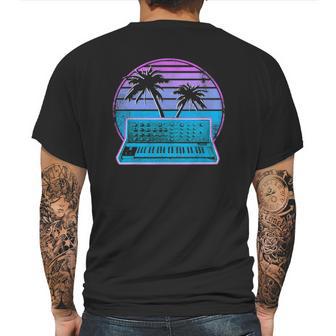 Synthwave Vintage Retrowave Pastel Goth Analog Synthesizer Mens Back Print T-shirt | Favorety DE