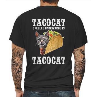 Tacocat Spelled Backwards Is Tacocat Funny Cat Gift Mens Back Print T-shirt | Favorety UK