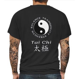 Tai Chi Chuan Chinese Martial Arts Yin Yang Mens Back Print T-shirt | Favorety DE