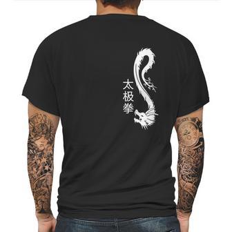 Tai Chi Chuan White Chinese Dragon Graphic Gift Mens Back Print T-shirt | Favorety