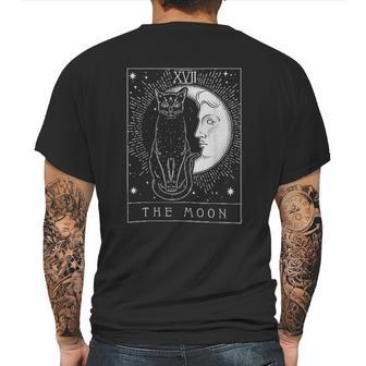 Tarot Card Crescent Moon And Cat Aesthetic Gift 2022 Mens Back Print T-shirt | Favorety AU