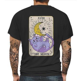 Tarot Card The Moon Xviii Kawaii Goth Pastel Cat Mystical Mens Back Print T-shirt | Favorety AU