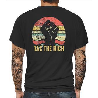 Tax The Rich Retro Vintage Anti Capitalist Political Mens Back Print T-shirt | Favorety AU