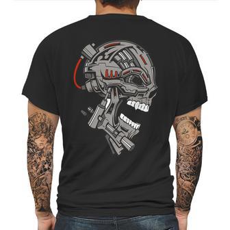 Terminator Skull Gun Head Graphic Design Printed Casual Daily Basic Mens Back Print T-shirt | Favorety