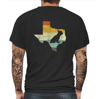 Texas French Bulldog Dog Vintage Texan Frenchie Mens Back Print T-shirt | Favorety