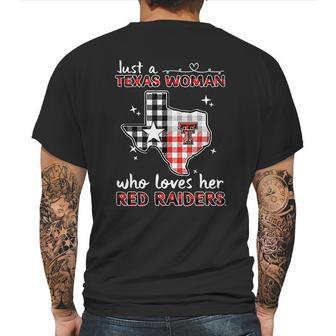 Texas Tech Red Raiders Woman Checkered Pattern State Map Mens Back Print T-shirt | Favorety CA