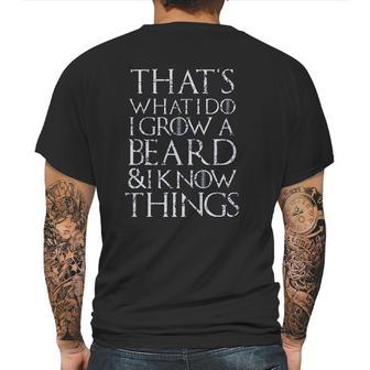 Thats What I Do I Grow A Beard Good New Gift Mens Back Print T-shirt | Favorety CA