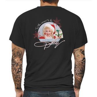 Tis The Season To Be Dolly Vintage Mens Back Print T-shirt | Favorety AU