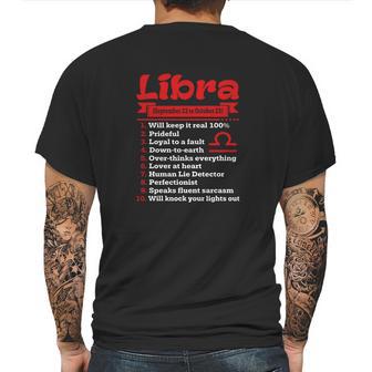 Top Ten Signs To Spot True Libra Red Color Mens Back Print T-shirt | Favorety