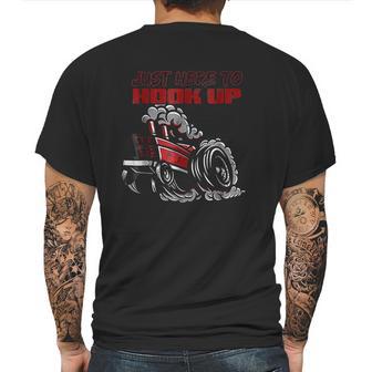 Tractor Pulling Funny Just Here To Hook Up Pulling Mens Back Print T-shirt | Favorety AU