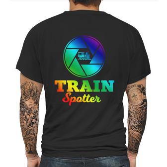 Trainspotter Design Trainspotting With Photo Camera Funny Gift Graphic Design Printed Casual Daily Basic Mens Back Print T-shirt | Favorety AU