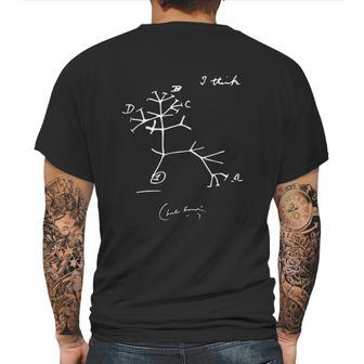 Tree Of Life I Think Charles Darwin Evolutionary Sketch Mens Back Print T-shirt | Favorety