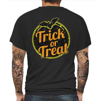 Trick Or Treat Bat Logo Mens Back Print T-shirt | Favorety AU