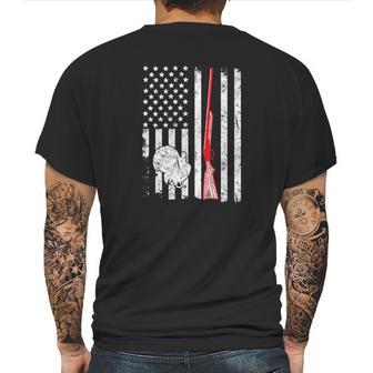 Turkey Hunting American Flag Rifle Weathered Mens Back Print T-shirt | Favorety