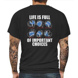 Types Of Baseball Pitches Life Choices Pitcher Player Gift Mens Back Print T-shirt | Favorety UK