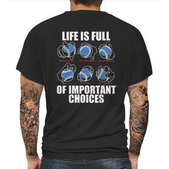 Types Of Baseball Pitches Life Choices Pitcher Player Gift Mens Back Print T-shirt | Favorety DE