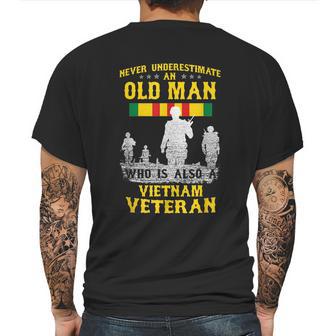 Mens Never Underestimate An Old Man Vietnam Veteran Gift Graphic Design Printed Casual Daily Basic Mens Back Print T-shirt | Favorety DE