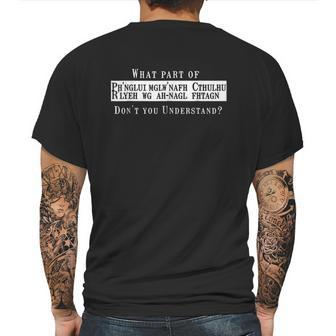 An Understanding Of Cthulhu Funny Lovecraft Mens Back Print T-shirt | Favorety