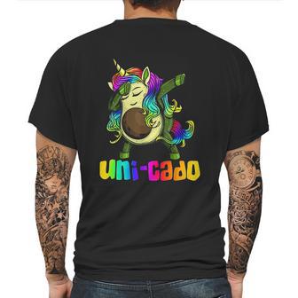 Uni Cado Dabbing Unicorn Avocado Mens Back Print T-shirt | Favorety AU