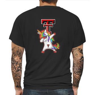 Unicorn Dabbing Texas Tech Fan Mens Back Print T-shirt | Favorety AU