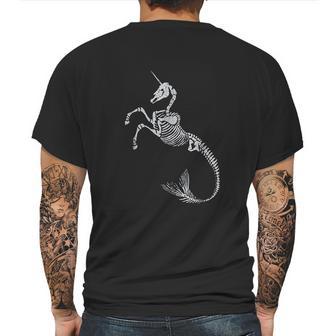 Unicorn Mermaid Skeleton Halloween Fantasy Art Mens Back Print T-shirt | Favorety DE