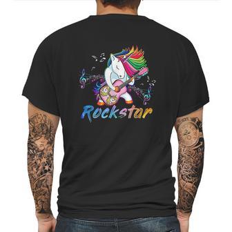 Unicorn Rock Star Guitar Rockin Mens Back Print T-shirt | Favorety UK