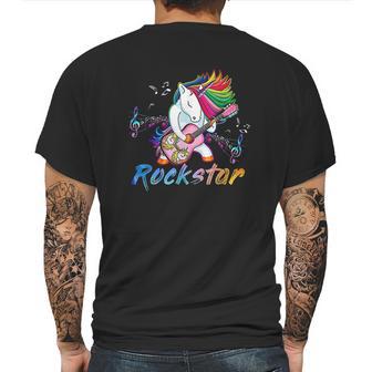 Unicorn Rock Star Guitar Rockin Music Singer Mens Back Print T-shirt | Favorety UK