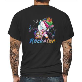 Unicorn Rock Star Guitar Rocking Music Singer Mens Back Print T-shirt | Favorety UK