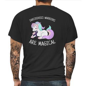 Unicorn Sarcoidosis Awareness Gift Sarcoidosis Warrior Mens Back Print T-shirt | Favorety AU