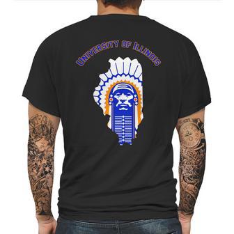 Univercity Of I Illinois Chief Mens Back Print T-shirt | Favorety UK