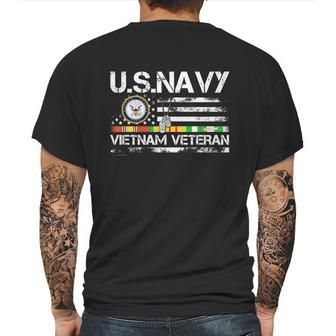 Us Navy Vietnam Veteran Usa Flag Vietnam Vet Flag Gift Graphic Design Printed Casual Daily Basic Mens Back Print T-shirt | Favorety