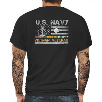 Us Navy Vietnam Veteran Usa Flag Vietnam War Mens Back Print T-shirt | Favorety AU