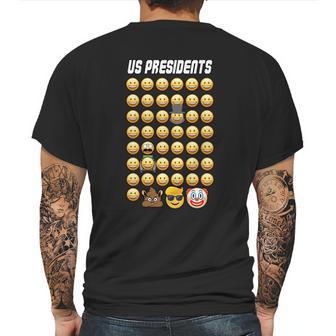 Us Presidents History Mens Back Print T-shirt | Favorety