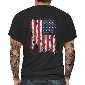 Usa 4Th Of July Patriots American Distressed Flag Mens Back Print T-shirt | Favorety AU