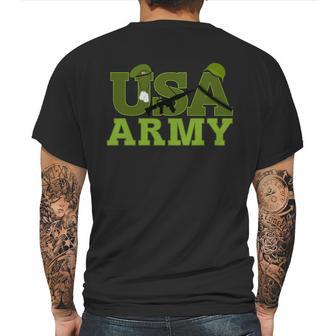 Usa Army Camo Logo Mens Back Print T-shirt | Favorety UK