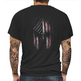 Usa Flag American Spartan Patriotic Mens Back Print T-shirt | Favorety CA