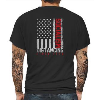 Usa Flag Socialism Distancing Since 1776 Mens Back Print T-shirt | Favorety AU