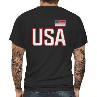 Usa National Pride Deluxe Soft Mens Back Print T-shirt | Favorety