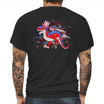 Usa Patriotic Presidential Dinosaur Mens Back Print T-shirt | Favorety AU